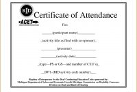 Sample Certificate Of Attendance Template  Sansurabionetassociats within Conference Certificate Of Attendance Template