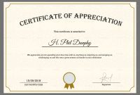 Sample Company Appreciation Certificate Design Template In Psd Word within Thanks Certificate Template
