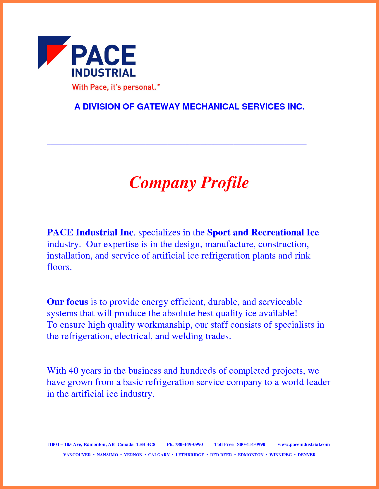 Sample Company Profile For Small Business  Company Letterhead for Company Profile Template For Small Business