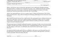 Sample Nondisclosure Agreement  Confidentiality Agreement Sample with Standard Confidentiality Agreement Template