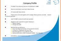 Sample Of Simple Company Profile  Company Letterhead with regard to Simple Business Profile Template