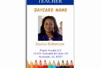 School Id Card Template Free Teacher Elegant Employee Badge within Teacher Id Card Template