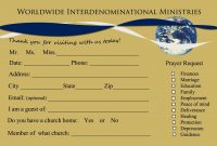 Send Your First Time Church Visitor A Followup Letter  Writing with regard to Church Visitor Card Template