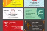 Set Christian Business Cards For The Church regarding Christian Business Cards Templates Free