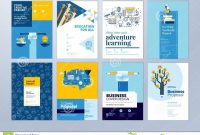 Set Of Brochure Design Templates On The Subject Of Education School for School Brochure Design Templates
