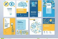 Set Of Brochure Design Templates On The Subject Of Education School pertaining to School Brochure Design Templates