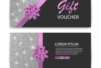 Set Of Gift Voucher Card Template Advertising Or Vector Image regarding Advertising Cards Templates