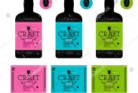 Set Templates Label Craft Beer Design Stockvektorgrafik Lizenzfrei for Craft Label Templates