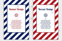 Set Vector Banners Template Nautical Marine Stock Vector Royalty with regard to Nautical Banner Template