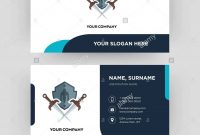Shield And Sword Business Card Design Template Visiting For Your regarding Shield Id Card Template