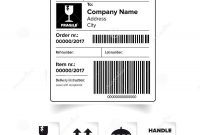 Shipping Label Barcode Template Stock Vector  Illustration Of Stamp inside Package Address Label Template