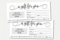 Simple Black And White Script Gift Certificate Template  Etsy pertaining to Black And White Gift Certificate Template Free