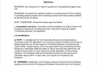 Simple Consulting Agreement Sample Document Letter  Consultancy with regard to Consulting Service Agreement Template