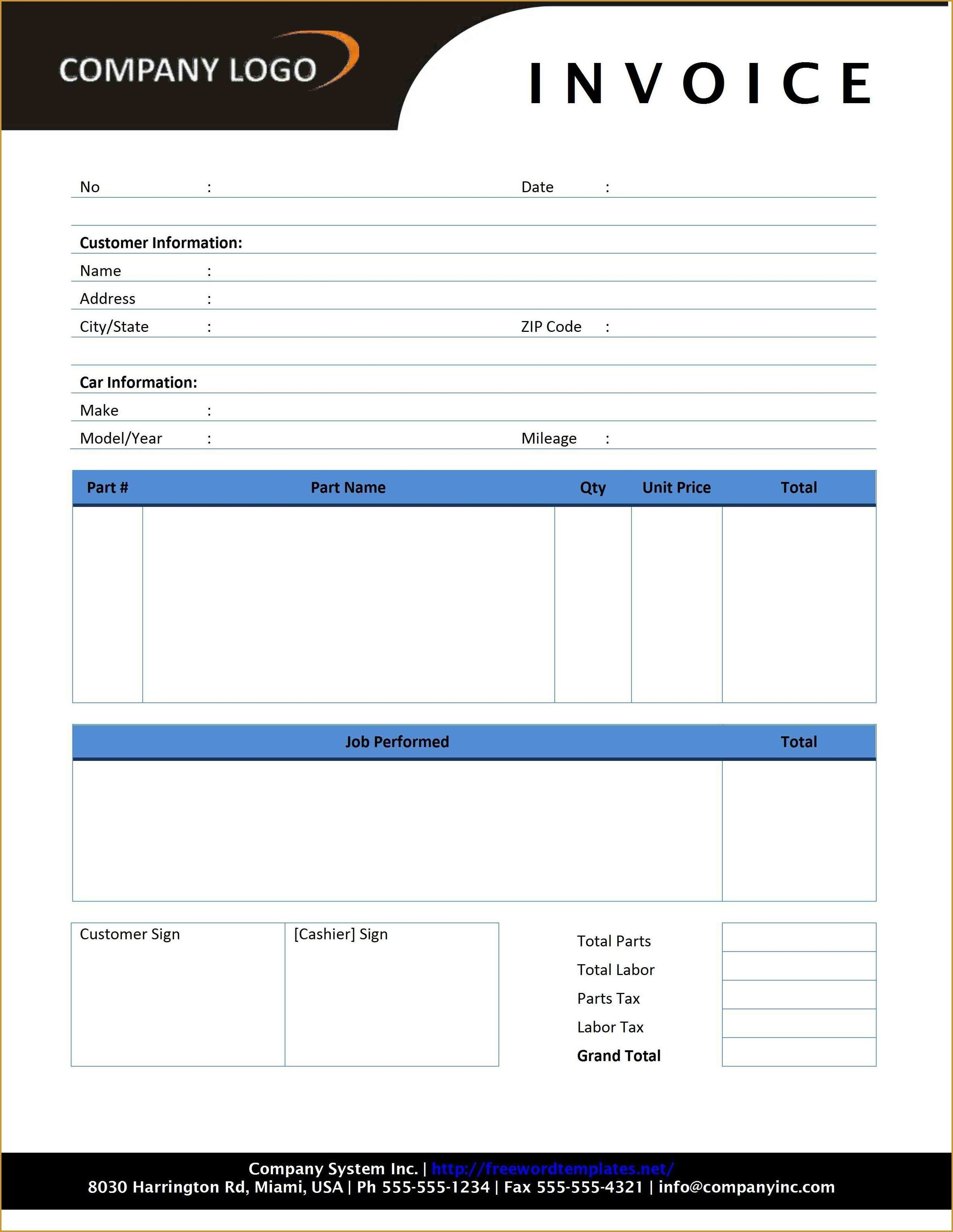 Simple Invoice Templates General Purchase Invoice Template Simple for Maintenance Invoice Template Free