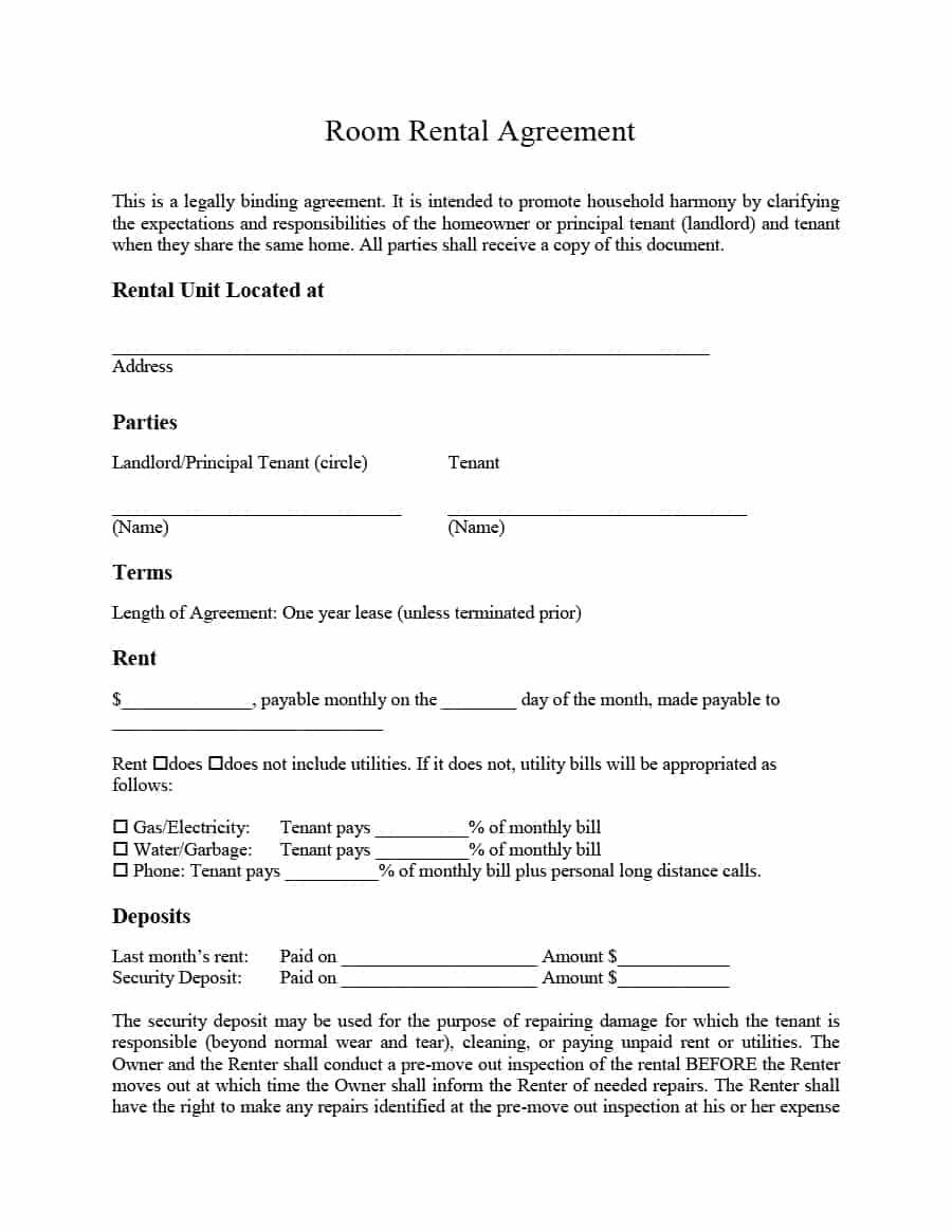Simple Room Rental Agreement Templates  Template Archive  Raghu in Simple House Rental Agreement Template