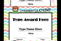 Small Kids End Of The Year Editable Awards  Learning And Teaching throughout Small Certificate Template