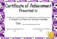 Soccer Certificate Of Participation Soccer Award Print At  Etsy pertaining to Soccer Award Certificate Template