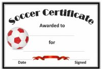 Soccer Certificate Template in Soccer Certificate Template