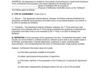 Software Development Nondisclosure Agreement Nda Template throughout Mutual Non Disclosure Agreement Template