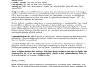 Speech And Language Initial Evaluation Template intended for Speech And Language Report Template