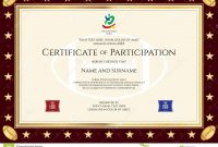 Sport Theme Certification Of Participation Template Stock Vector with Rugby League Certificate Templates