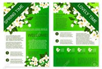 Spring Flowers Welcome Brochure Template Design Royalty Free inside Welcome Brochure Template