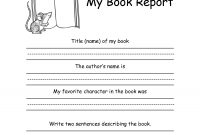 St Or Nd Grade Book Report Formkellysps  Reading  Nd Grade with regard to First Grade Book Report Template