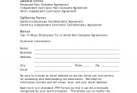 Standard Non Compete Agreement Template  Free Employee Non Pete inside Free Non Compete Agreement Template