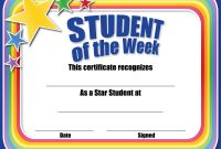 Star Of The Week Certificate Template  Mandegar for Star Of The Week Certificate Template