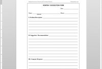 Suggestion Form Template regarding Word Employee Suggestion Form Template