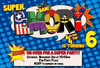Superhero Birthday Invitations  Template Business with Superhero Birthday Card Template