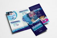 Swimming Centre Trifold Brochure Template In Psd Ai  Vector inside Tri Fold School Brochure Template