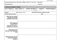 Technology Incident Report Template And Incident Report Template for Hazard Incident Report Form Template