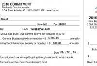 Template Church Pledge Card  Savethemdctrails with Church Pledge Card Template