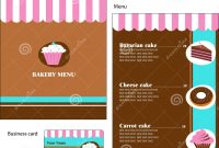 Template Designs Of Bakery And Restaurant Menu Stock Vector with regard to Free Bakery Menu Templates Download