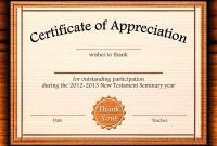Template Editable Certificate Of Appreciation Template Free pertaining to Template For Certificate Of Appreciation In Microsoft Word