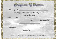 Template Ideas Certificate Of Awesome Baptism Word Catholic with regard to Christian Certificate Template