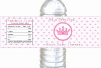 Template Ideas Water Label Beautiful Free Printable Bottle within Free Water Bottle Labels For Baby Shower Template