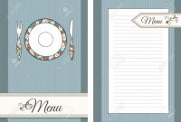 Template Of Front And Back Pages For Menu Royalty Free Cliparts intended for Menu Template For Pages