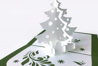 Template Popup Card «Christmas Tree» for 3D Christmas Tree Card Template