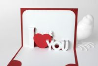 Template Popup Card «I Love You» throughout I Love You Pop Up Card Template