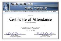 Templates Of Certificate Attendance Template Word For Perfect Sample with regard to Conference Certificate Of Attendance Template
