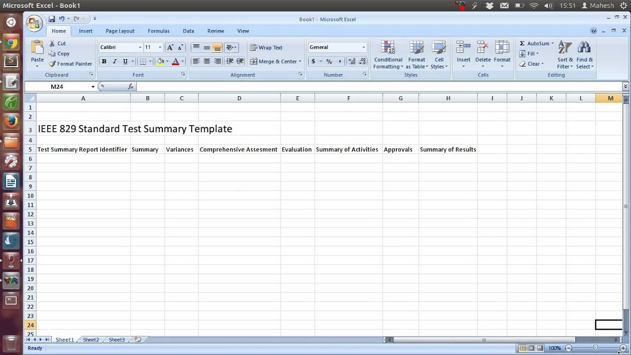 Test Summary Report Excel Template  Mandegar within Test Summary Report Excel Template
