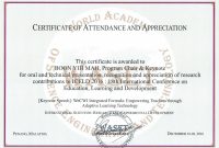 Th International Conference On Education Learning And Development in Conference Certificate Of Attendance Template