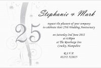 Th Wedding Anniversary Invitations Templates Free Download within Word Anniversary Card Template