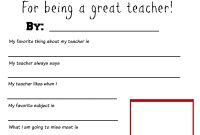 Thank You Teacher Free Printable  School Days  Teacher throughout Thank You Card For Teacher Template