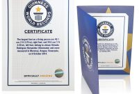 The Guinness World Records Store  Certificates inside Guinness World Record Certificate Template