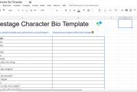 The Ultimate Character Bio Template    Questions  Attributes in Free Bio Template Fill In Blank