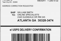 Things That Happen When You Are  Label Information Ideas for Usps Shipping Label Template