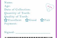 Tooth Fairy Receipt And Many Other Awesome Printables  Kid Stuff pertaining to Tooth Fairy Certificate Template Free